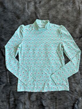 Carve Designs Mint Green and Coral Patterned Swim Coverup Top
